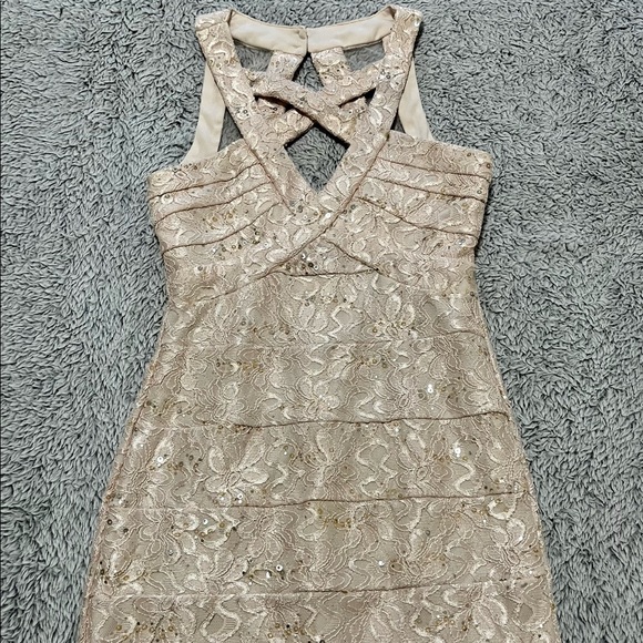 PINK SEQUIN MINI DRESS - Picture 4 of 5